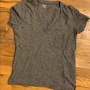 Whisper Cotton V-Neck Pocket Tee by Madewell, XXS